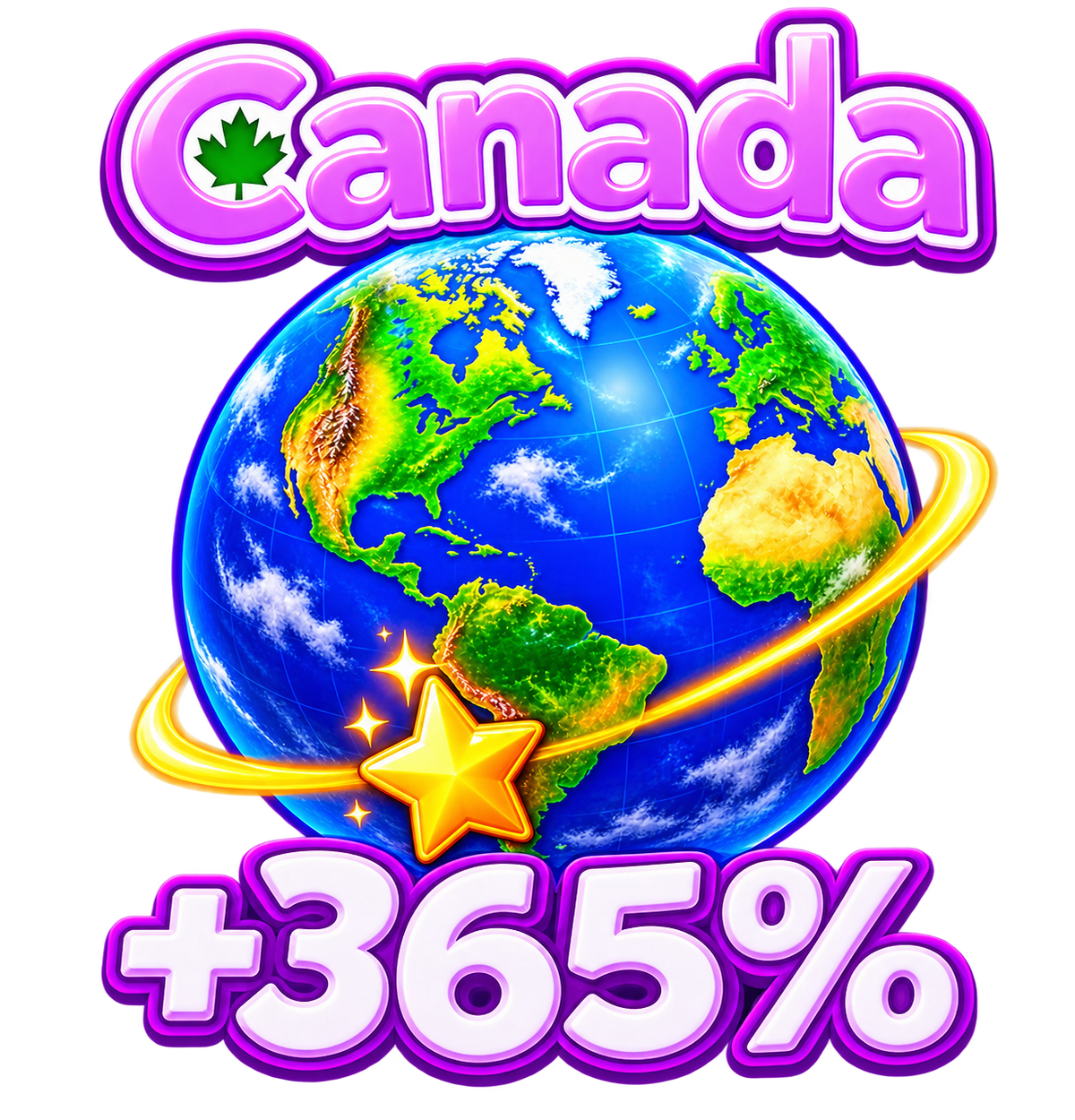 Canada +365%