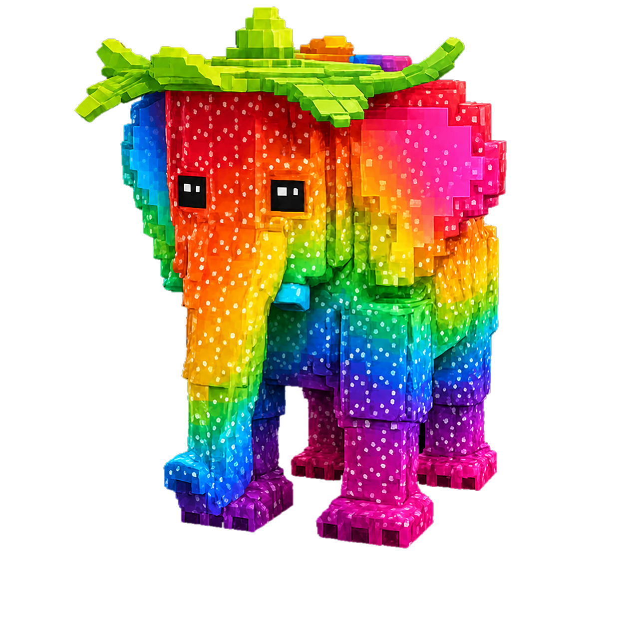 🌈RAINBOW🌈 🐘🍓STRAWBERRY ELEPHANT🍓🐘 186.9 T\S KICK A LUCKY BLOCK