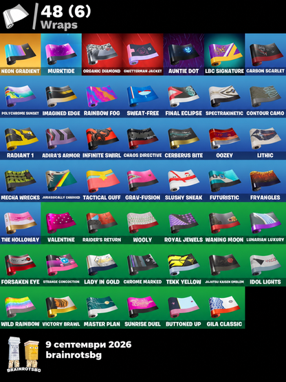 39 skins | OG STW | Galaxy | Blue Team Leader | Trailblazer | Prodigy | Fixer | Blue Striker | Carbon Commando | Juke | Cloud Striker | Sultura | 50 VB FA
