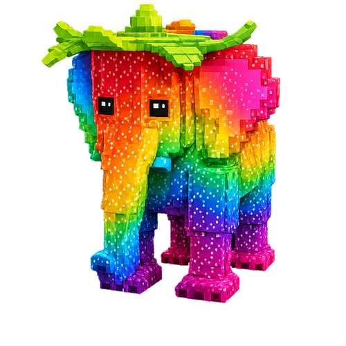 🌈RAINBOW🌈 🐘🍓STRAWBERRY ELEPHANT🍓🐘 186.9 T\S KICK A LUCKY BLOCK